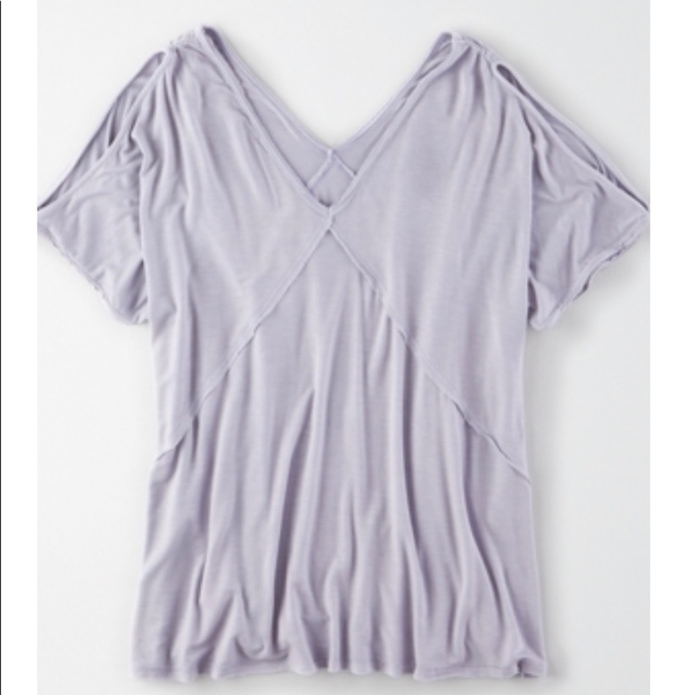 Cold Shoulder Over Sized Tee